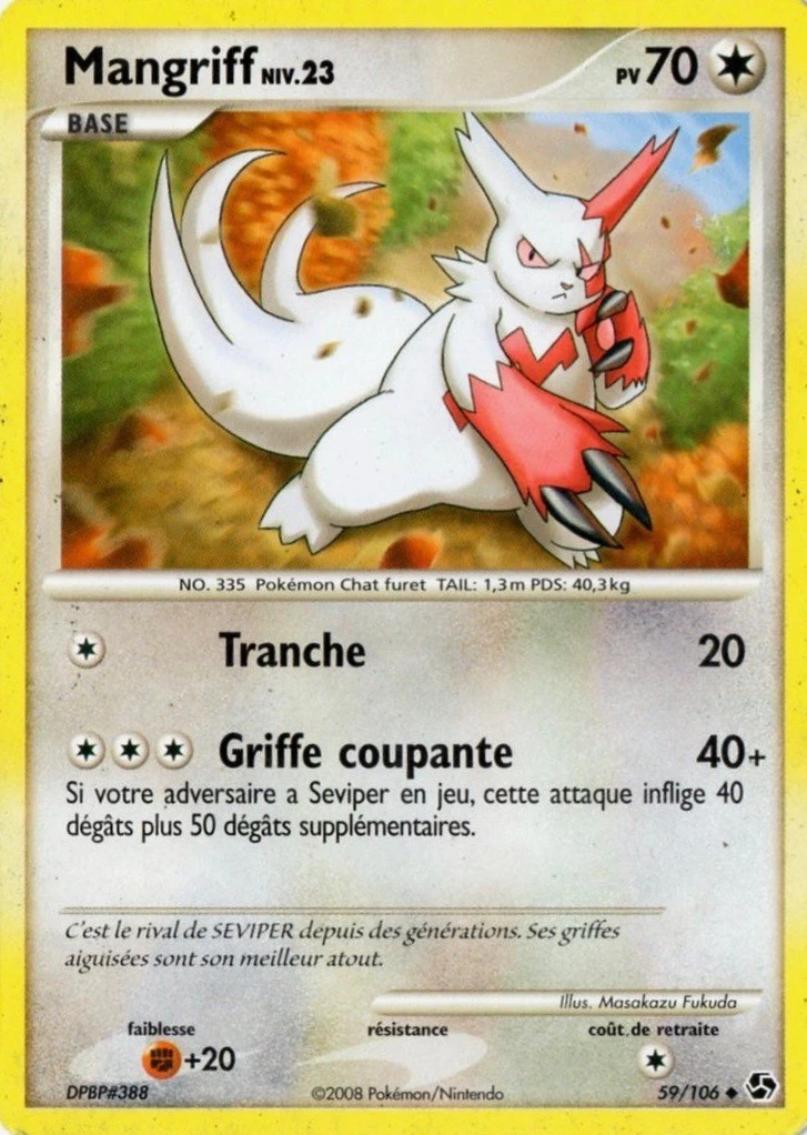 Carte Pokémon Mangriff de l'extension Duels au Sommets