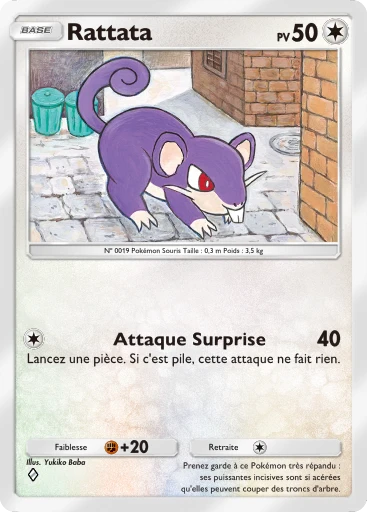 Carte Pokémon Rattata de l'extension Domination Céleste