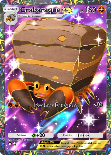 Carte Pokémon Crabaraque-ex de l'extension Aura Palpitante