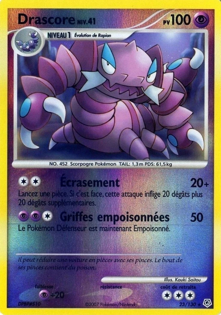 Carte Pokémon Drascore de l'extension Diamant & Perle