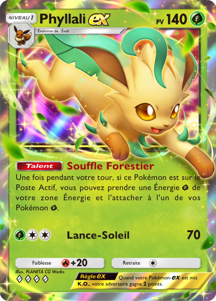 Carte Pokémon Phyllali-ex de l'extension Lumière Triomphale