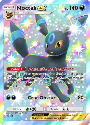 Carte Pokémon Noctali-ex de l'extension Parade Onirique