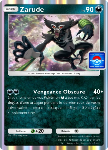 Carte Pokémon Zarude de l'extension Promo-B