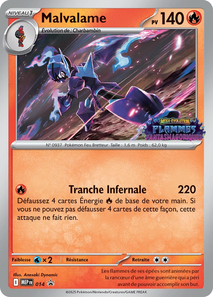 Carte Pokémon Malvalame de l'extension MEP Black Star Promos