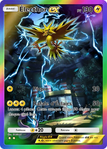 Carte Pokémon Électhor-ex de l'extension Puissance Génétique