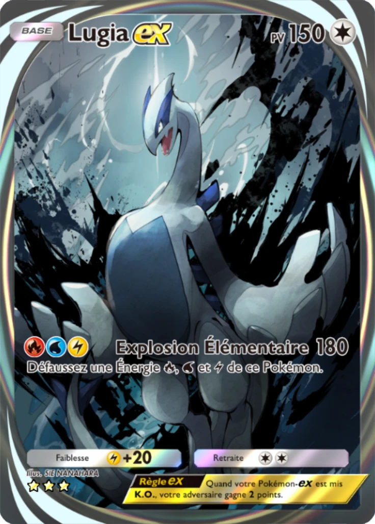 Carte Pokémon Lugia-ex de l'extension Sagesse entre Ciel et Mer