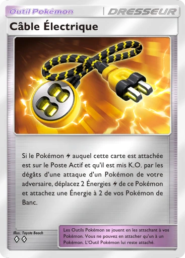 Carte Pokémon Câble Électrique de l'extension Booster de Luxe ex