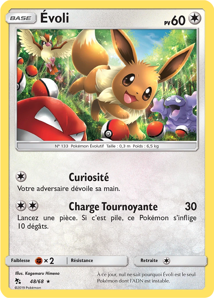 Carte Pokémon Évoli de l'extension Destinées Occultes