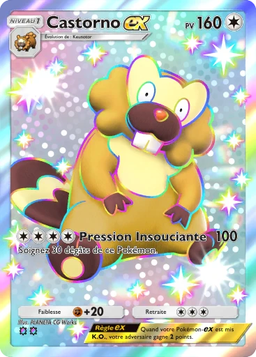 Carte Pokémon Castorno-ex de l'extension Méga-Ascension