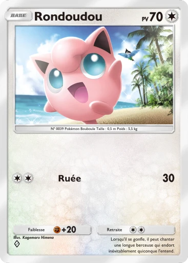 Carte Pokémon Rondoudou de l'extension Méga-Rayonnement