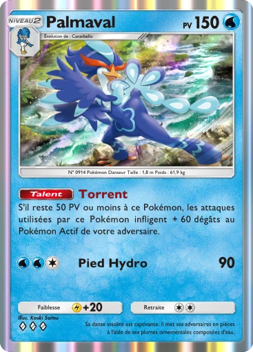 Carte Pokémon Palmaval de l'extension Merveilles de Paldea