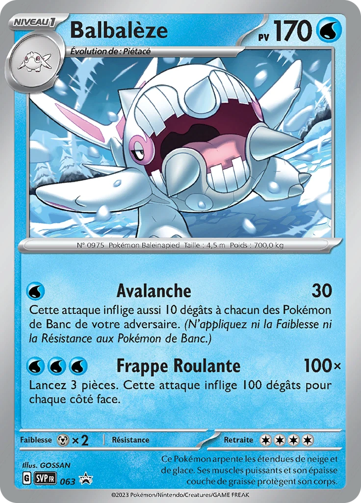 Carte Pokémon Balbalèze de l'extension SVP Black Star Promos