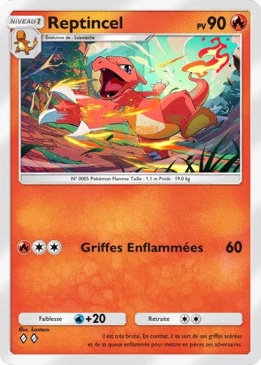 Carte Pokémon Reptincel de l'extension Booster de Luxe ex