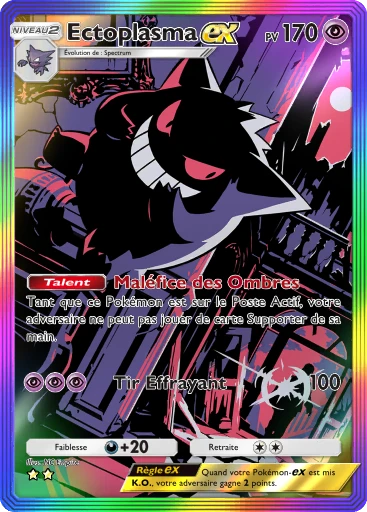 Carte Pokémon Ectoplasma-ex de l'extension Puissance Génétique