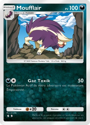Carte Pokémon Moufflair de l'extension Choc Spatio-Temporel