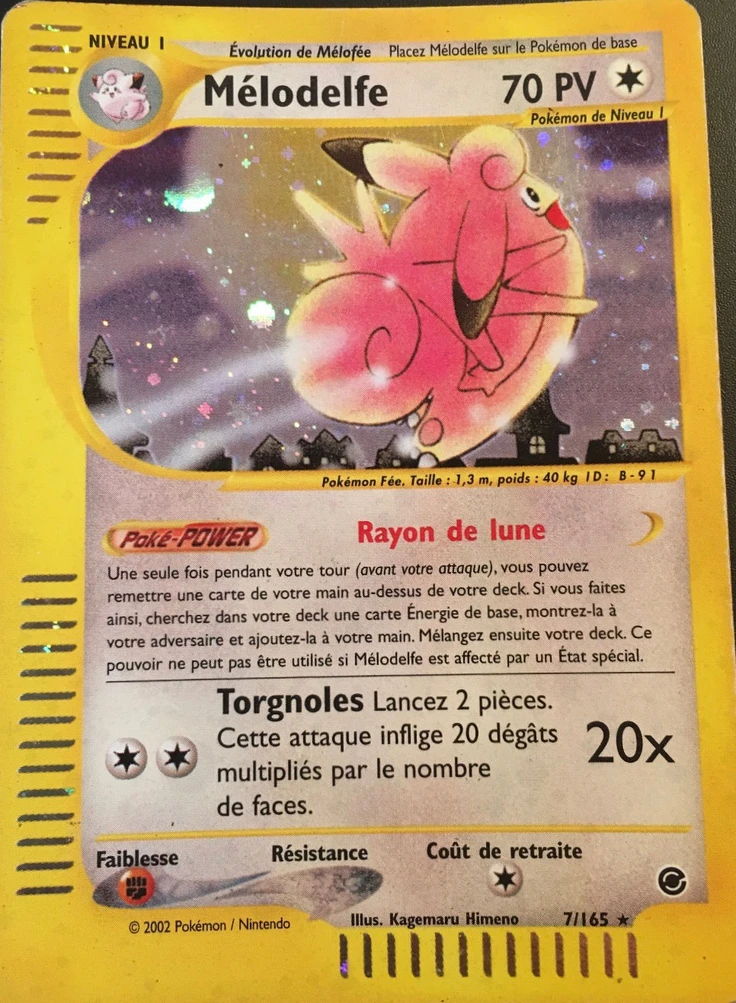 Carte Pokémon Mélodelfe de l'extension Expedition