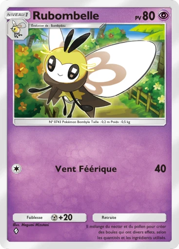 Carte Pokémon Rubombelle de l'extension Gardiens Astraux