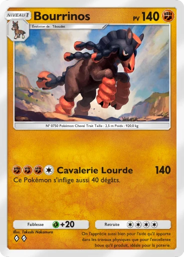 Carte Pokémon Bourrinos de l'extension Gardiens Astraux