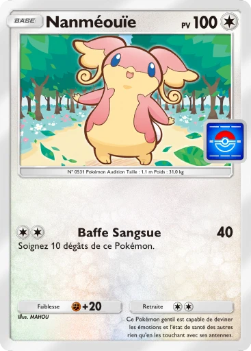 Carte Pokémon Nanméouïe de l'extension Promo-A