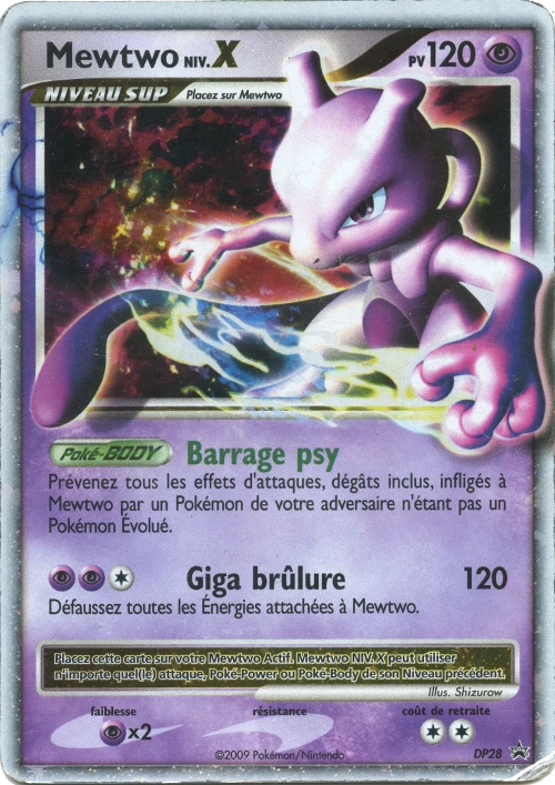 Carte Pokémon Mewtwo de l'extension Promo DP