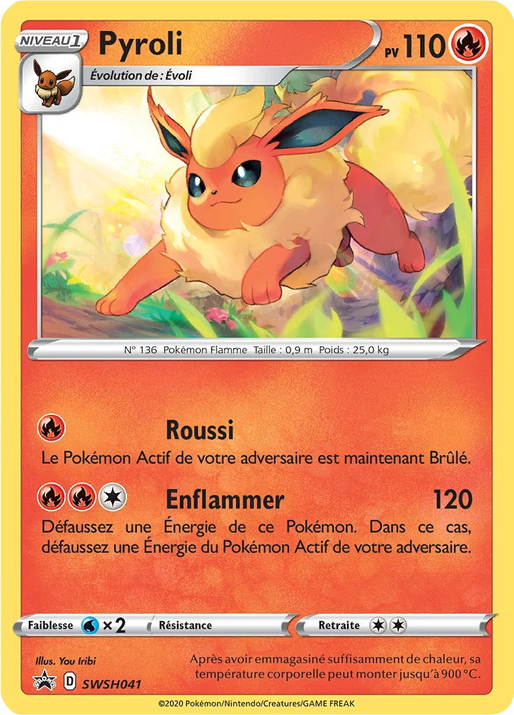 Carte Pokémon Pyroli de l'extension Promo SWSH