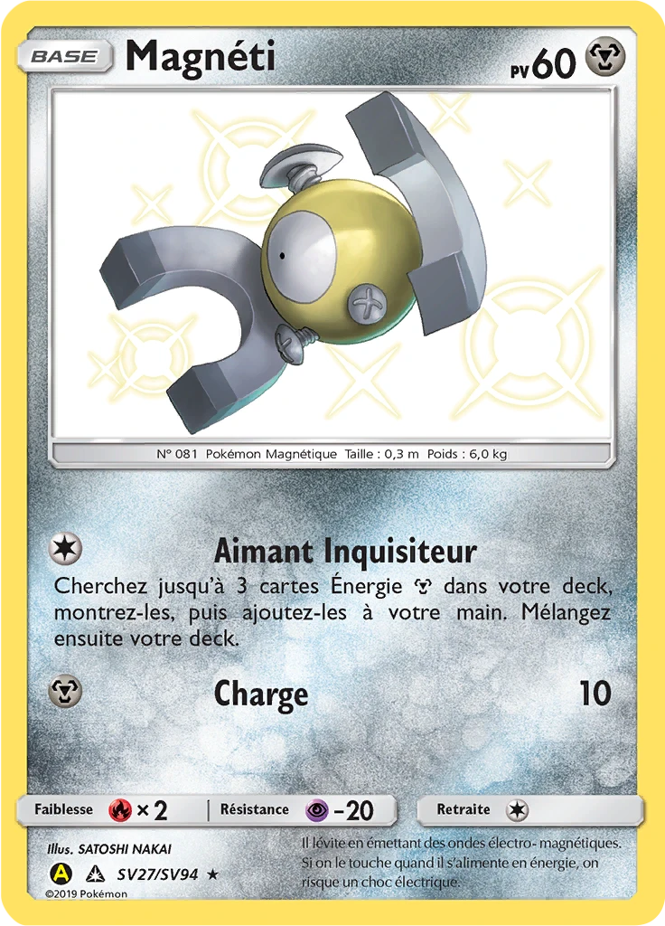 Carte Pokémon Magnéti de l'extension Destinées Occultes