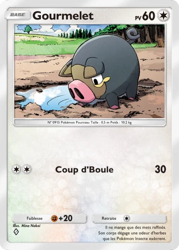 Carte Pokémon Gourmelet de l'extension L'Ambition de la Team Rocket