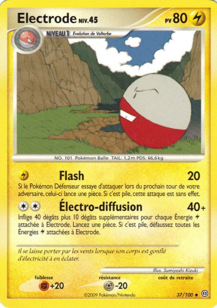 Carte Pokémon Électrode de l'extension Tempête