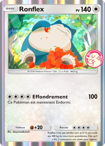 Carte Pokémon Ronflex de l'extension Promo-A