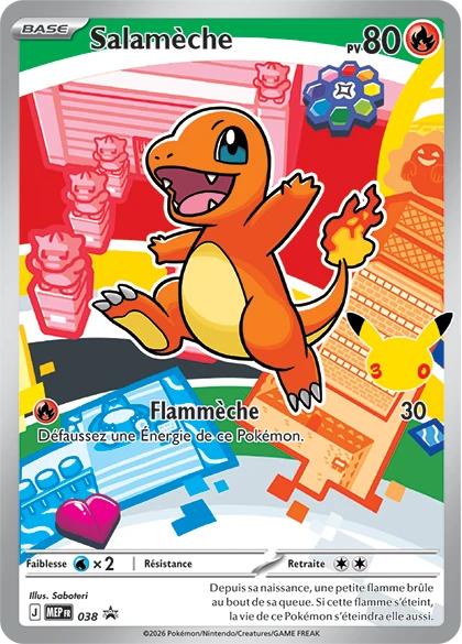 Carte Pokémon Salamèche de l'extension MEP Black Star Promos