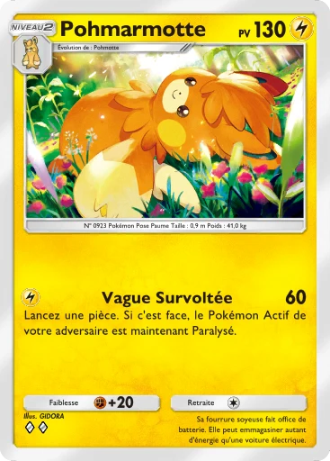 Carte Pokémon Pohmarmotte de l'extension Propulsion Paradoxe