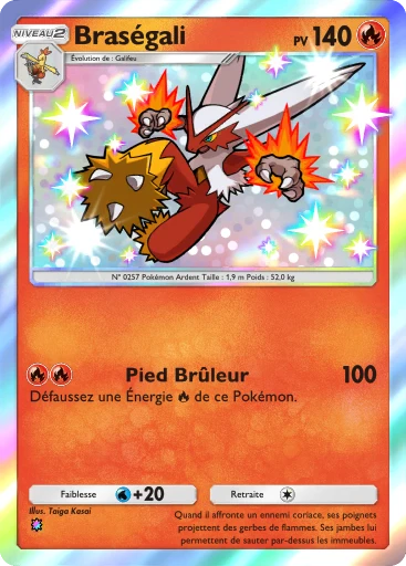 Carte Pokémon Braségali de l'extension Aura Palpitante