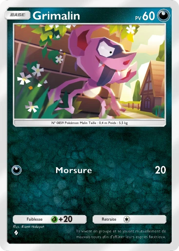 Carte Pokémon Grimalin de l'extension Méga-Ascension