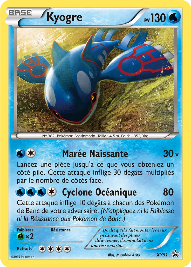 Carte Pokémon Kyogre de l'extension Promo XY