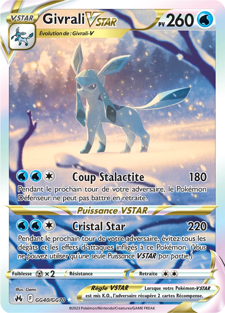 Carte Pokémon Givrali VSTAR de l'extension Zénith Suprême