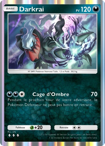 Carte Pokémon Darkrai de l'extension Méga-Ascension