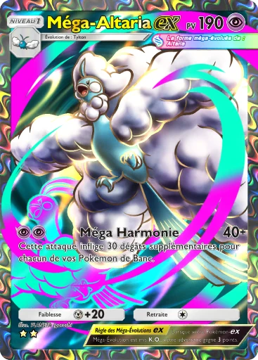 Carte Pokémon Méga-Altaria-ex de l'extension Méga-Ascension