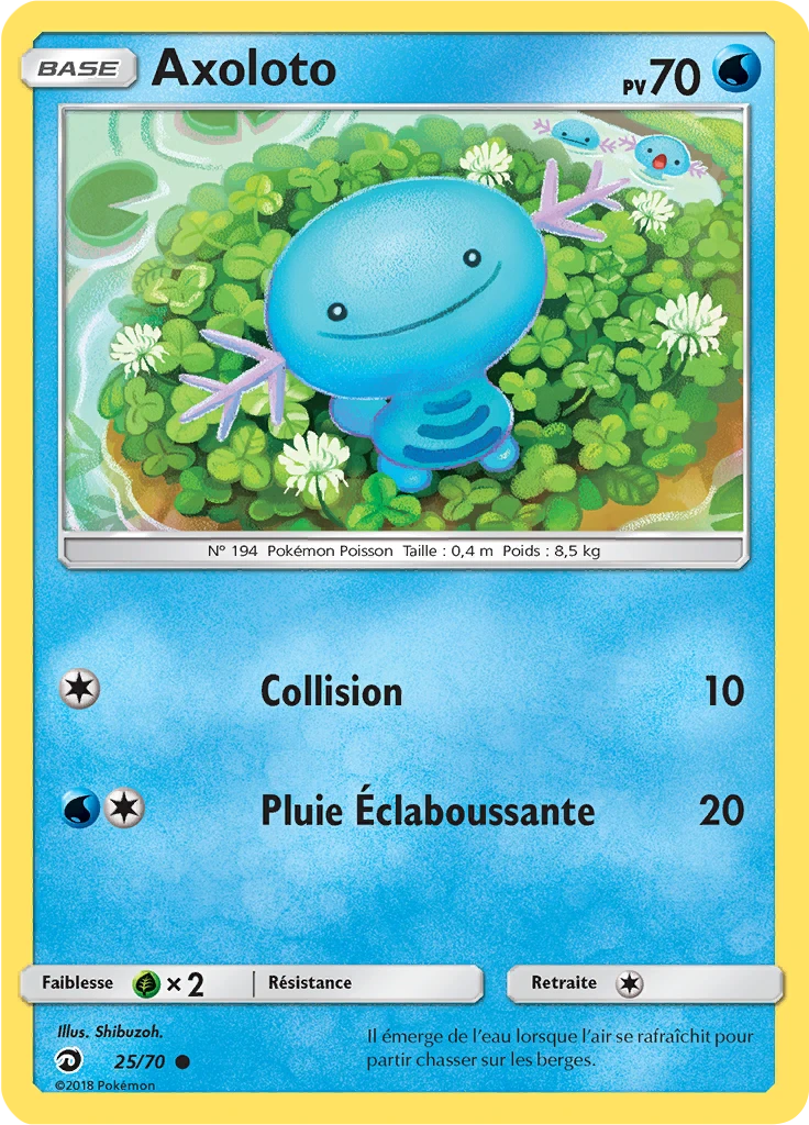 Carte Pokémon Axoloto de l'extension Majesté Des Dragons