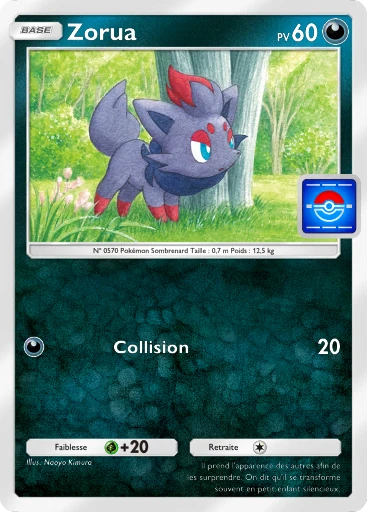 Carte Pokémon Zorua de l'extension Promo-A