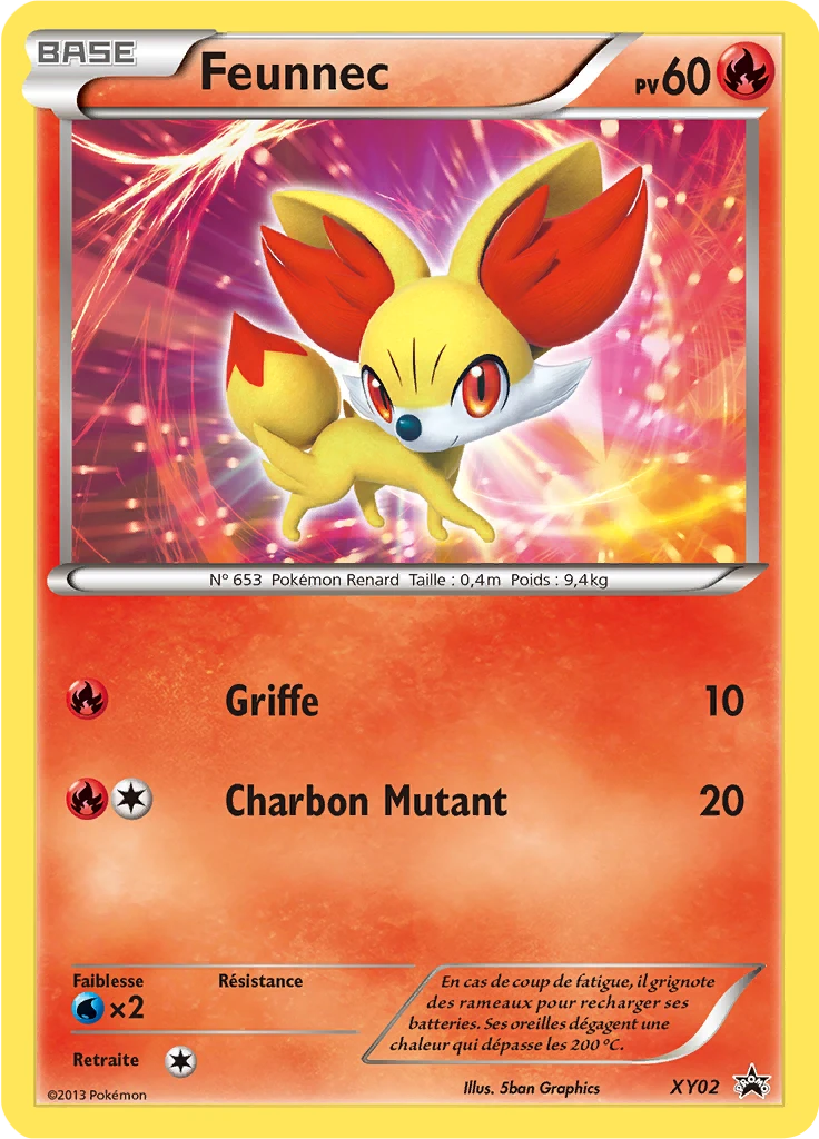Carte Pokémon Feunnec de l'extension Promo XY