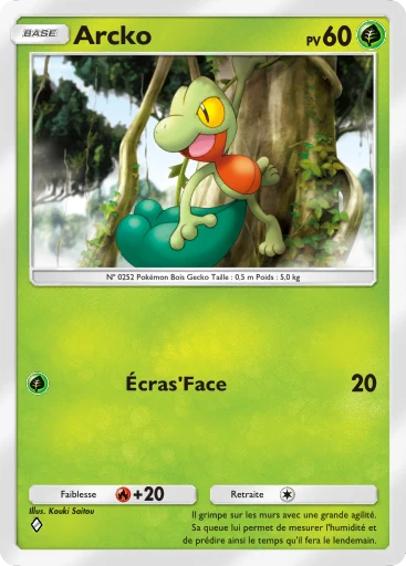 Carte Pokémon Arcko de l'extension Booster de Luxe Méga