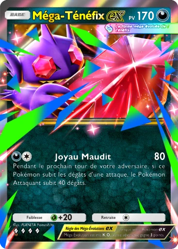 Carte Pokémon Méga-Ténéfix-ex de l'extension Booster de Luxe Méga