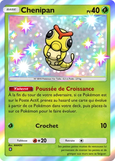 Carte Pokémon Chenipan de l'extension Jours Heureux