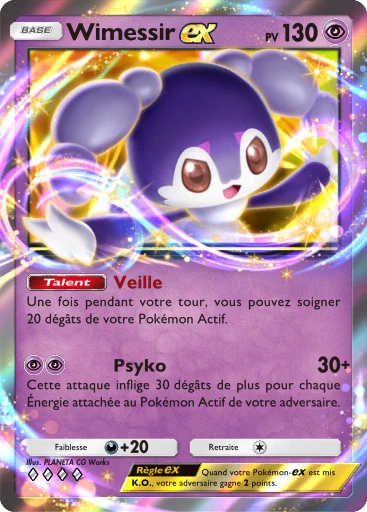 Carte Pokémon Wimessir-ex de l'extension Méga-Ascension