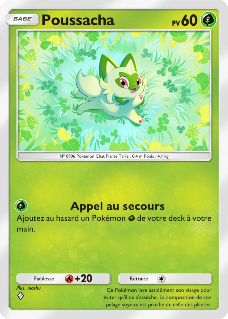 Carte Pokémon Poussacha de l'extension Réjouissances Rayonnantes
