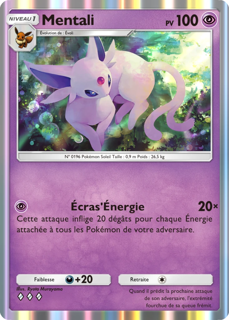 Carte Pokémon Mentali de l'extension La Clairière d'Évoli