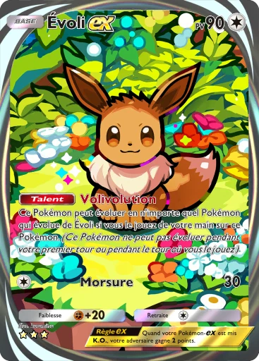 Carte Pokémon Évoli-ex de l'extension La Clairière d'Évoli