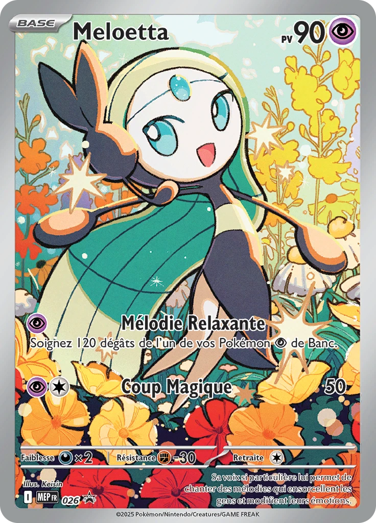 Carte Pokémon Meloetta de l'extension MEP Black Star Promos