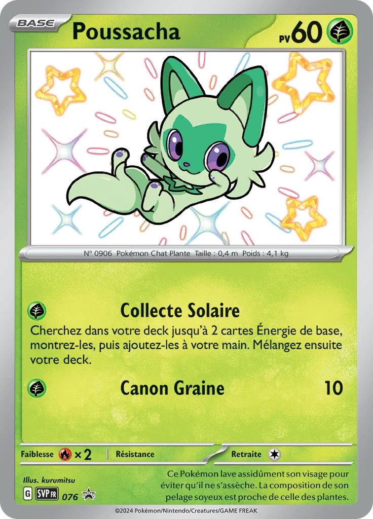 Carte Pokémon Poussacha de l'extension SVP Black Star Promos