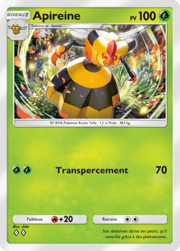 Carte Pokémon Apireine de l'extension Choc Spatio-Temporel